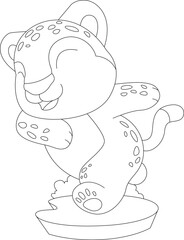 Cheetah Runner Running Sports Animal Vector Graphic Art Illustration