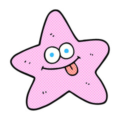 freehand drawn cartoon starfish