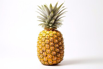 Pineapple isolated on white background, closeup of photo.