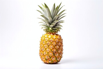 Fresh pineapple on white background