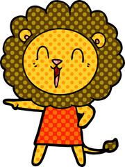 laughing lion cartoon