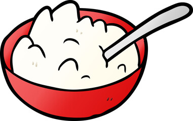 cartoon bowl of porridge