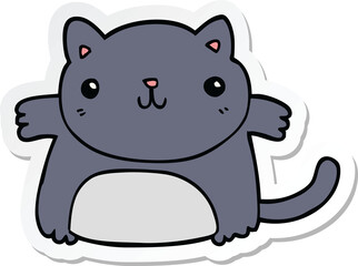 sticker of a cartoon cat