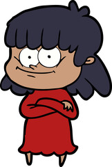 cartoon smiling woman