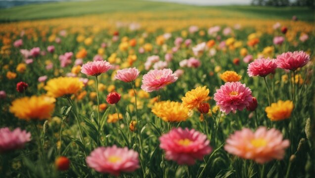 Insanely beautiful field filled with beautiful flowers