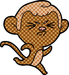 cartoon annoyed monkey