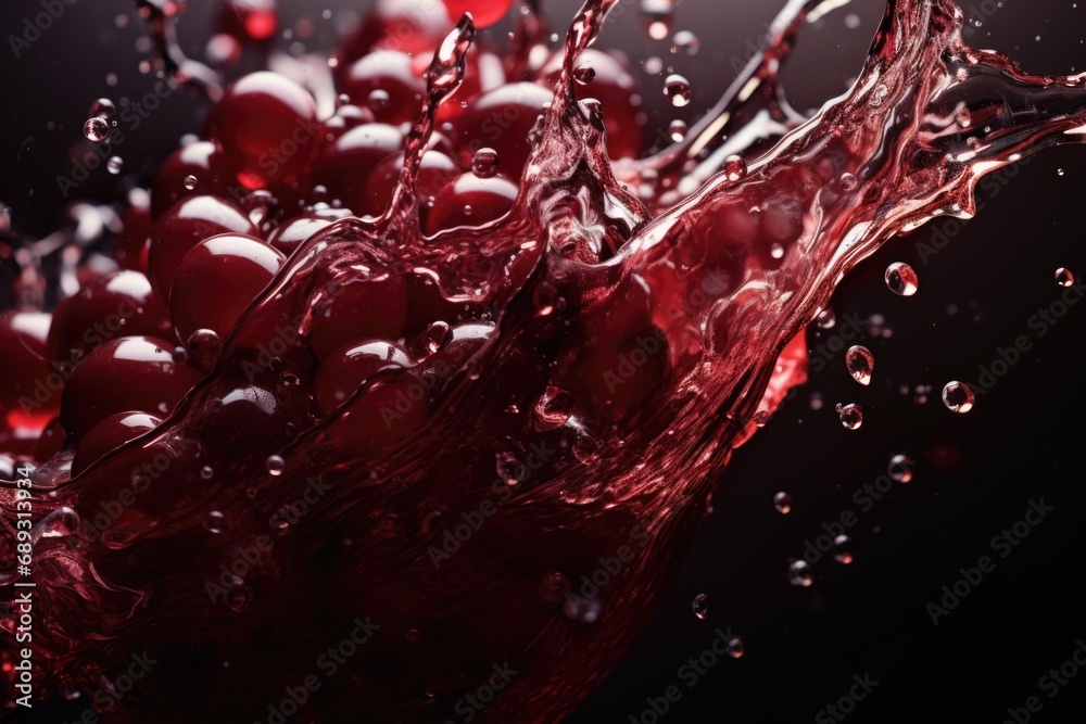 Aufkleber a close-up view of a glass filled with red wine. perfect for wine enthusiasts or for use in food and