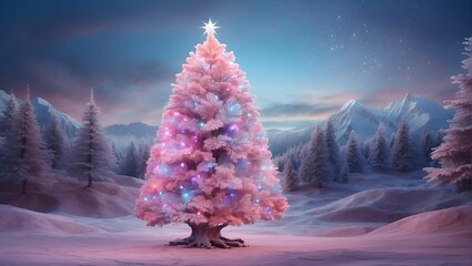 the remixed album'a winter christmas,'has an animated christmas tree - obrazy, fototapety, plakaty