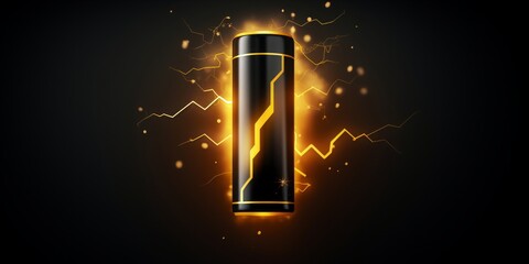 A Clean and Simple Battery Symbol Illustration Conveying Energy, Power, and Charge - obrazy, fototapety, plakaty
