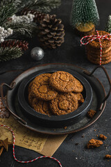 shortbread cookies in a Christmas composition