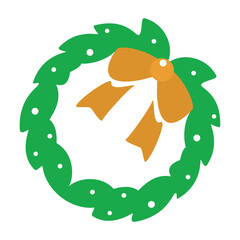 Colored christmas holly leaf sketch icon Vector