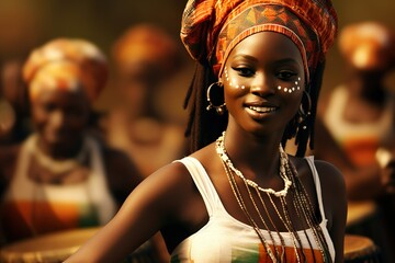 african indigenous culture celebration - obrazy, fototapety, plakaty