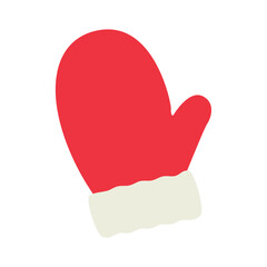 Colored christmas gloves icon Vector