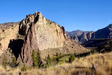 Cliffs of Smith Rock are Highlighted by Morning Sun