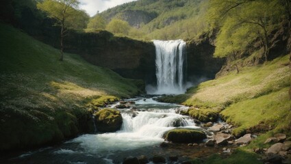 Obraz premium waterfall in the mountains