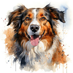 watercolor Sarabi dog clipart, generative ai