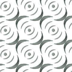 Fototapeta premium Abstract seamless pattern. Green watercolor ornament
