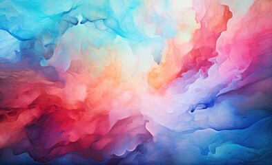 Abstract background of acrylic paint in blue and pink colors. Abstract background for design. - obrazy, fototapety, plakaty