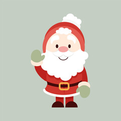 Cute christmas santa claus character