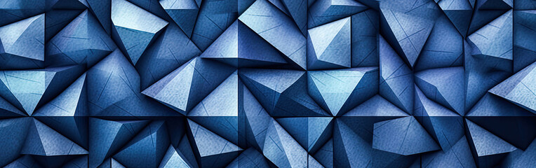 background textures of Navy blue geometric abstract with triangles