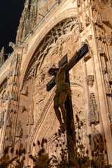 Naklejka premium procesión lunes santo 2023 salamanca ILUSTRE COFRADÍA DE LA SANTA CRUZ DEL REDENTOR Y DE LA PURÍSIMA CONCEPCIÓN DE LA VIRGEN, SU MADRE (VERA CRUZ)