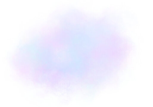 Abstract color spot, cloud, nebula. Isolated illustration element with alpha channel.