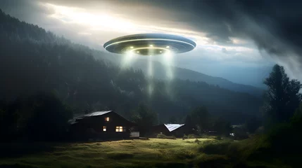 Fototapeten ufo in the sky © Sergyi
