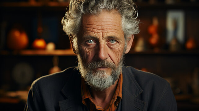 Portrait of elderly man.