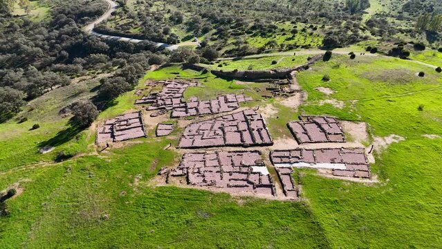 The ancient pre-Roman city of Tejada La Vieja located near Sevilla, Spain and was home to the Tartessians, Phoenicians and Turdetan People