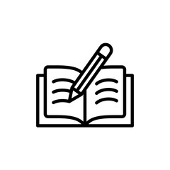 Icon Books and pencils. Illustrations vector. 