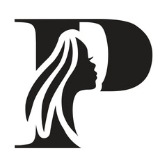 woman, capital letter p