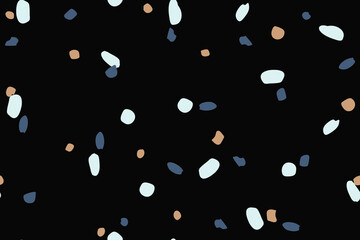 Night Spot Splatter. Snow Flying Blast. Small Cool Sparks. Retro Background. Christmas Color Pattern. Pastel Polka Dot. Vector Dot. Seamless Fashion Spot. Abstract Random Art. Irregular Eps Splotch.