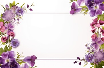 a white frame with flowers to place in the middle,