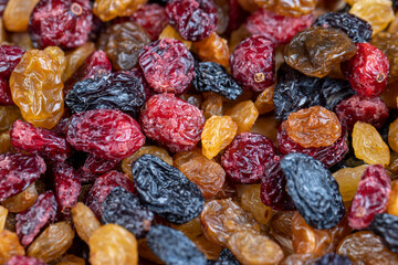 different types of dried berries on the kitchen table