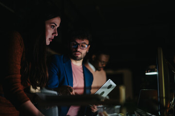 Businesspeople Collaborating on Data Analytics for Financial Planning and Business Growth at the...