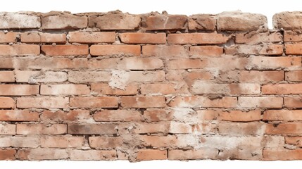 Obraz premium Image of a brick wall on a white background.