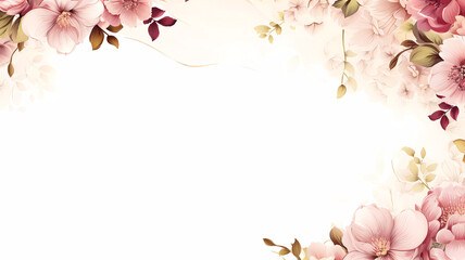 Beautiful red flowers on a white isolated background. Place for text. Banner. Generated AI. Improved photoshop - obrazy, fototapety, plakaty