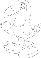 Toucan Bowling Bowling ball Sports Animal Vector Graphic Art Illustration