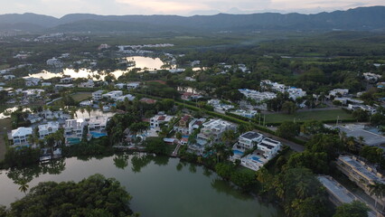 Fototapeta premium aerial images of summer houses in Cundinamarca