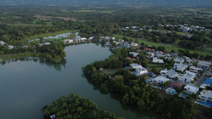 Obraz premium aerial images of summer houses in Cundinamarca