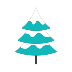 Isolated winter tree icon Vector