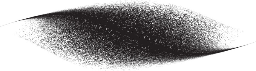 Sprayed black wavy line .Graffiti art design . Noise dispersion logo . Spray effect .Grunge curved line . Grainy, gritty textured line . Distressed element .vector