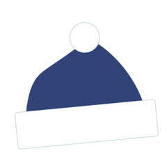 Colored winter hat icon Vector