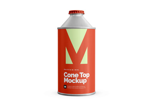Cone Top Can Mockup