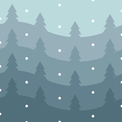 Colored winter pattern background Vector