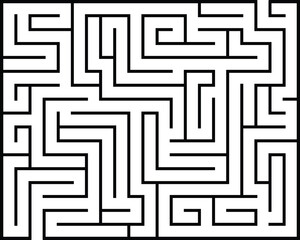 Rectangle maze isolated on white background	