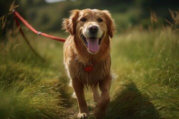 golden retriever dog in the park