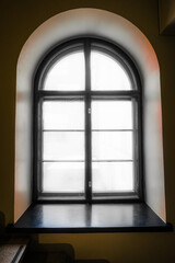 Arched Window with Bright Light