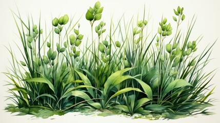 Fototapeta na wymiar Ears of grain. Farm life watercolor illustration. Agriculture art. Gardening.