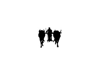 Indian Farmer icon vector. Indian Farmer vector design and illustration. Indian Farmer silhouette isolated white background